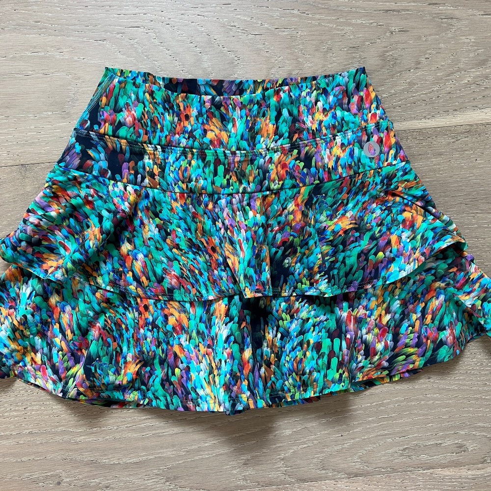 NWOT Dona Jo Womens Tennis skirt Ruffle Soar Serene size 1